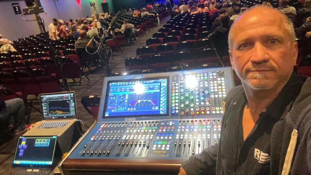 Jim Roese, RPM Dynamics, with his Midas Heritage HD96 on the current Melissa Etheridge tour.